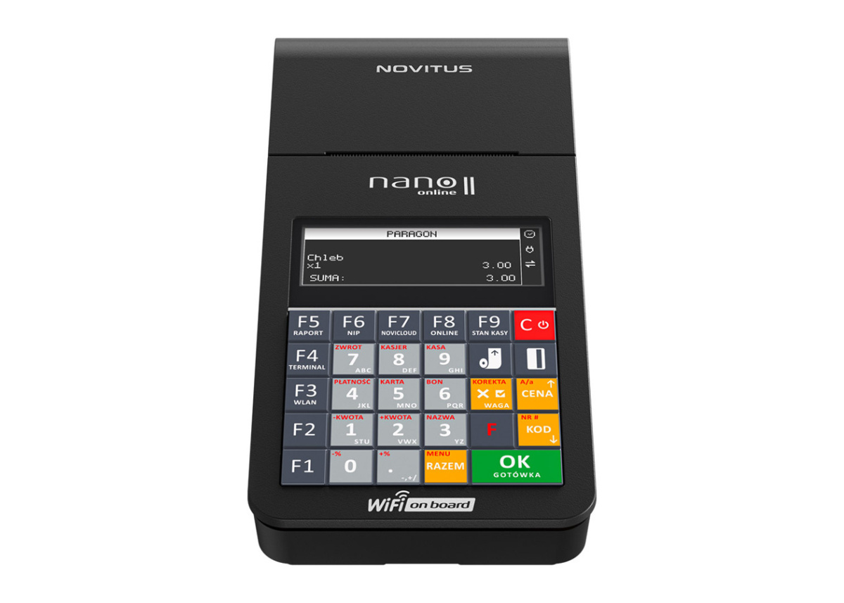 Kasa fiskalna Novitus Nano II ONLINE WiFi GSM Kasa fiskalna Novitus Nano II ONLINE WiFi GSM